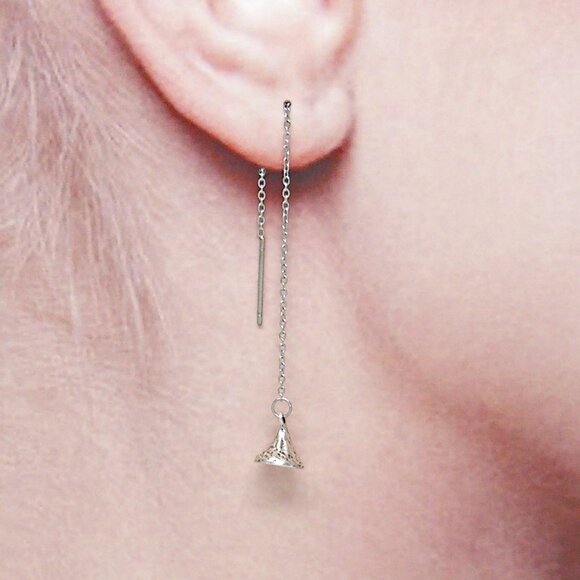 Ear Threads Dangle Candy Charms Sterling Silver - Picture 2 of 5